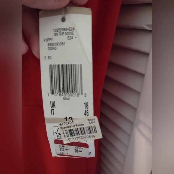 A K Anne Klein Poppy Red Sleeveless Dress, size 12 - Picture 12 of 12